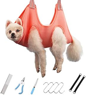 DaizySight Pet Grooming Hammock Supplies Kit for Cats, Small Puppies and Mini Dogs - Size: XS, Hanging Sling for Nail Trimming Cutting