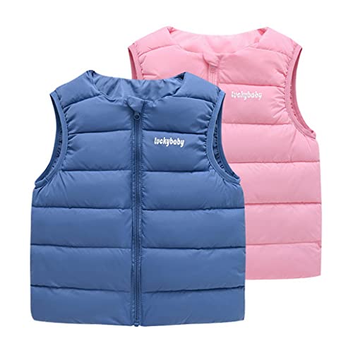 Doudoune sans manches enfant (lot de 2) : gilet matelassé léger pour tout-petit 2-6 ans