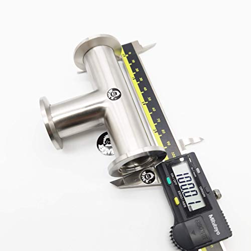 Image of bmotiontech stainless steel KF25 equal Tee NW25 QF25 Flange for high vacuum | made of stainless steel 304 TIG seamless welding low leak rate for high vacuum