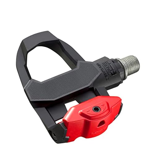 LOOK Cycle - Pedales de Bicicleta Clásicos KEO 3 - Pedales sin Clip, Ärea de Plataforma 400 mm² - Tensión Fácilmente Ajustable - Cuerpo de Material Compuesto - Eje de Cromoly - Color Negro Rojo