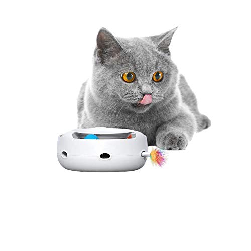 Ajeerd Brinquedo elétrico para animais de estimação, brinquedo para gatos, torre automática, gato, b