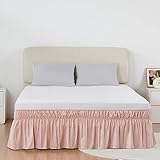 AYASW Bed Skirt Queen Size 14 inch Drop Dust Ruffle Soft and Cozy Brushed Microfiber Three Fabric Si