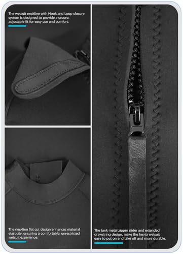 image for Hevto Wetsuits Kids 3/2mm Neoprene Full Wet Suit Thermal Swimsuit Chil