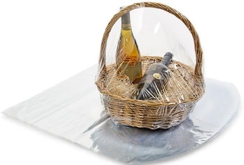 Cellophane Shrink Wrapper 20" x 18" for Gift Basket/Hamper (6 Bags) (Does NOT Include Basket or Hamper)