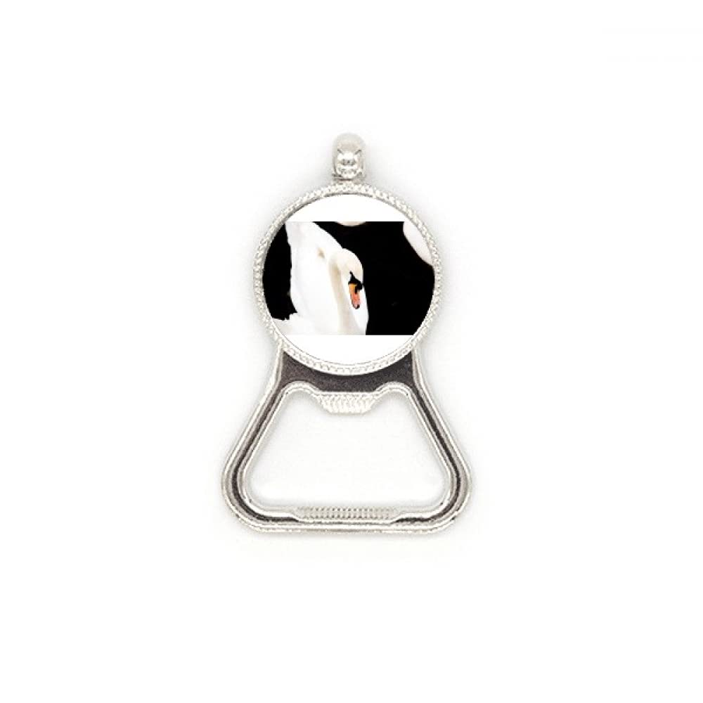 Décapsuleur cygne blanc acier inoxydable design épuré