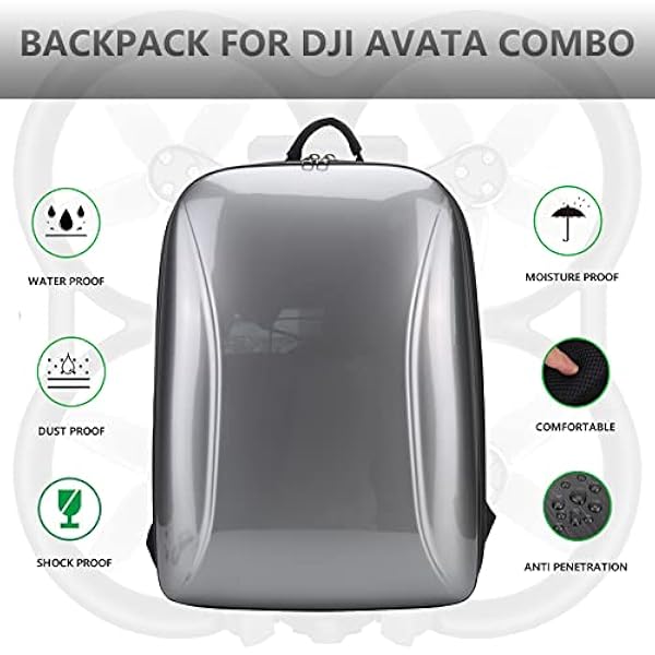 Maletín rígido portátil para DJI Avata, mochila impermeable profesional, compatible con DJI Avata Drone, DJI Goggles 2/DJI FPV Goggles V2 y otros accesorios combinados, 47*33*16cm, DJI Avata Case