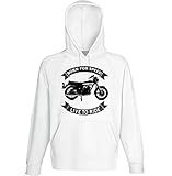  Teesandengines Men\'s Japanese Motorcycle rd250 Born for Speed live to Ride White Hoodie Size XXLarge