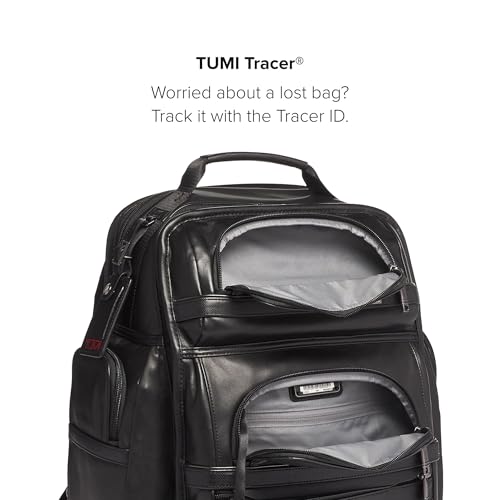 Image of TUMI - Alpha 3 Leather Brief Pack - 15 Inch Computer Backpack for Men and Women - Black