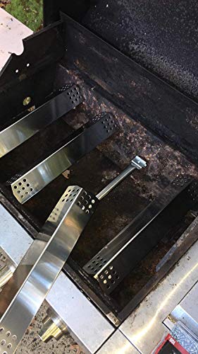 Hisencn Repair Kit For Master Forge 1010037, 1010048 Gas Grill Models, Stainless Steel Burners, Stainless Heat Plates Replacement Parts #TOP7