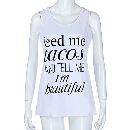 image for Ruhiku GW Women Voyage Printed Tank Tops Sleeveless T-Shirt Comfy Blou