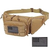 Concealed Pistol Fanny Pack ，Tactical Waist Bag Carry Gun Holster Fits Handgun, 1911 and More with...