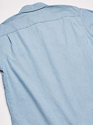 Wrangler Authentics Men's Long Sleeve Classic Woven Shirt, Light Chambray, Large