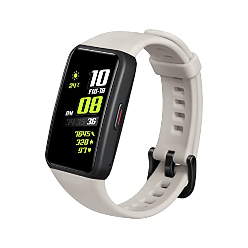 Honor Bracelet de Fitness Band 6 - Écran AMOLED de 1,47" - avec Moniteur de fréquence Cardiaque et de spO2 - Autonomie de la Batterie : 5 ATM, podomètre, Gris Sable
