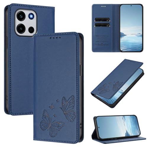 �X�}�z�P�[�X �Ή��@�� for Oneplus Turbo 6 / Turbo 6V 5G �yRFID�u���b�N�z�y�J�[�h�z���_�[�t�����z �}�O�l�b�g�J�� �X�^���h�@�\�t���z Blue