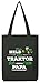 ShirtStreet Vatertag Landwirt Trecker Premium Bio Baumwoll Tote Bag Jutebeutel Stanley Stella Papa - Mein Held fährt Traktor, Größe: onesize,Black