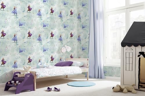 Komar Disney TD5-0001 Frozen Fresh Breeze - Papel pintado (fieltro, 1 rollo, tamaño: 10,05 x 0,53...