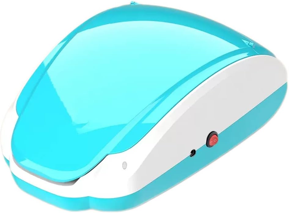 靴カバーマシンホームオフィス自動使い捨てフットカバーマシン靴フィルムマシン自動靴カバーマシン耐久性のある (Color : Blue