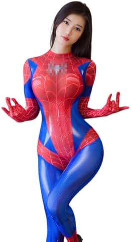 [ZAQXSW] コスプレ セクシー過激 全身タイツ スパイダーマン コスプレ衣装 穴開き 大人用 伸びる素材イベント 服 誕生日 プレゼント 詳細画像1