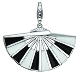  Esprit Damen-Charm Lady Fan Schwarz & Weiß Xl Sterling-Silber 925 ESZZ-90596.A