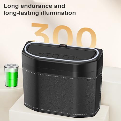 Cubo de basura para coche iluminado ideal para viajes familiares en caravanas y SUV 4