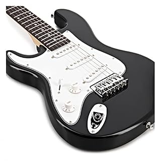 Guitare Électrique gaucher 3/4 LA par Gear4music Noir avec ampli 10W - Les Beatles, Paul McCartney, John Lennon, RIngo Starr, George Harrison Guitare Électrique gaucher 3/4 LA par Gear4music Noir avec ampli 10W – Image 4