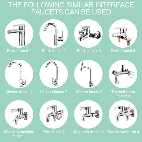 Riloventa Eckventil Duschkopf Absperrventil, 3 Wege Wasserhahn Adapter, Umschaltventil Dusche, Dreiwegeventile Umsteller, Umstellventil Ventil Umschalter, Ersatzteil für Toiletten, Badezimmer, Küche