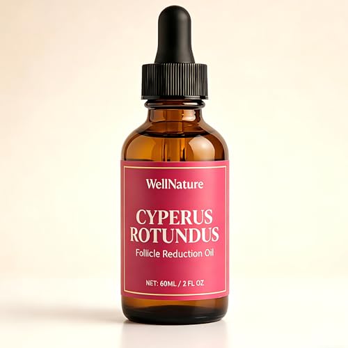 Wellnature Cyperus Root Elixir Natural Hair Growth Inhibitor Oil with Cyperus Rotundus Slows Regrowth Deeply Moisturizes Gentle Body Care for Face Legs Arms 2 Fl Oz