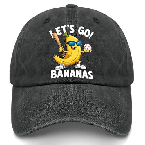 Lets Go Banana Hat for Men Classic Washed Distressed Baseball Caps