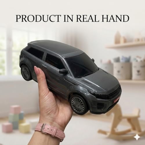 Image of Trenzo Big Size Toy Car for Kids | Friction Powered Push & Go Toy SUV Vehicle | Durable Non-Toxic Toys | Smooth Rolling Action Cars for Boys & Girls Age 3+ (Grey)