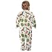 Emelivor Tropical Parrot Flower Beige Newborn Baby One-Piece Sleepers Cotton Infant Footed Pjs for Boy Girls Kids