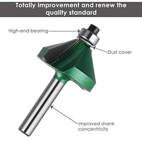 Kowood Pro Router Bits Sets Of 24Z Pieces 1/4 Inch Shank, Professional Woodworking Tools #TOP2