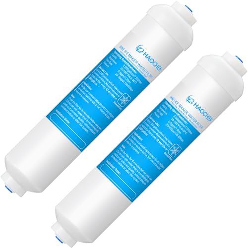 Filtre à eau en ligne pour machine à glaçons et réfrigérateur, filtre à eau Push Connect de 6,35 mm, idéal pour machine à glace et système post-carbone d'osmose inversée
