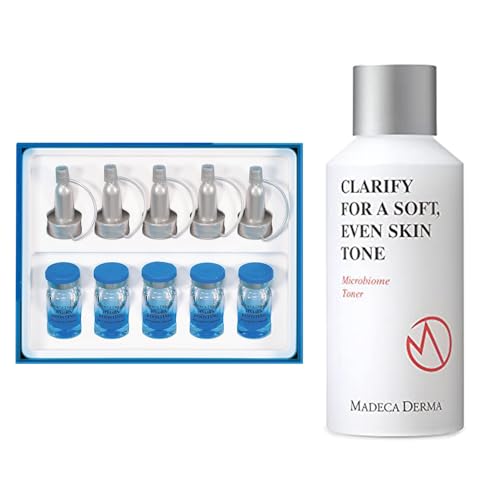 MADECA DERMA Microbiome Hydra Boosting Ampoule + Microbiome Toner Gift Set – Deep Hydration & Balancing Duo for Smooth, Plump Skin