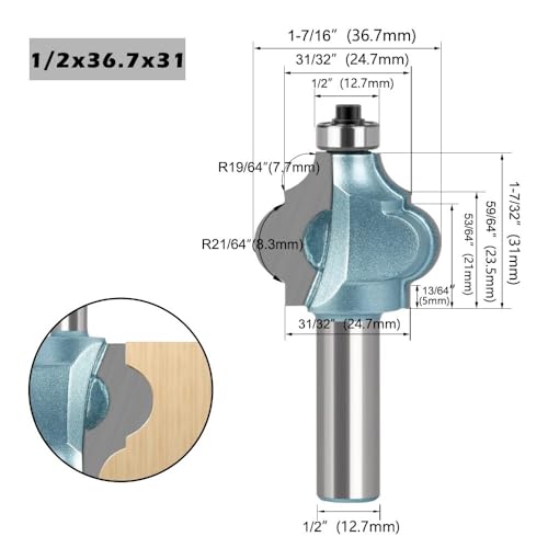 Fraise à gourde 12,7mm pour défonceuse anti-vibration et coupe nette