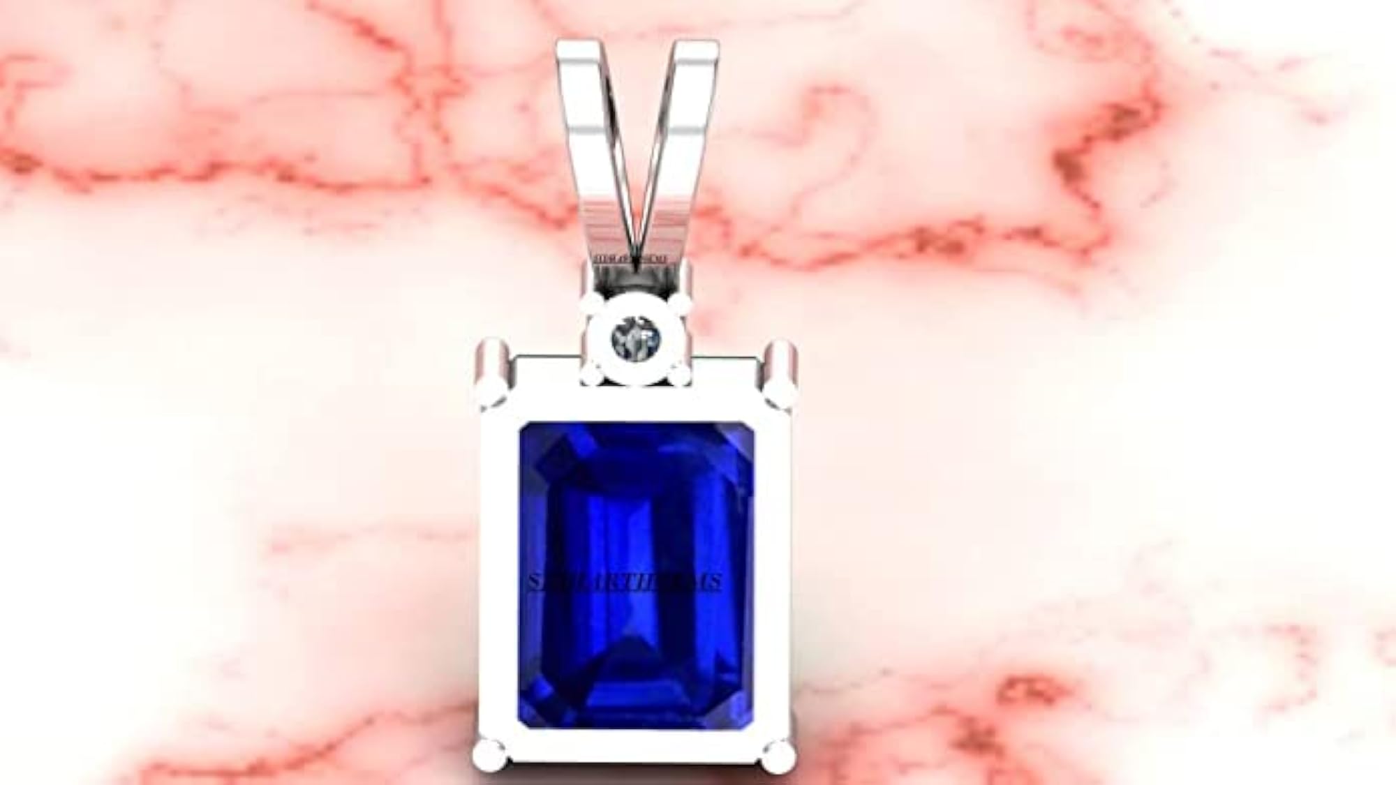 7.25 Ratti Blue Sapphire Silver Pendant for Men & Women