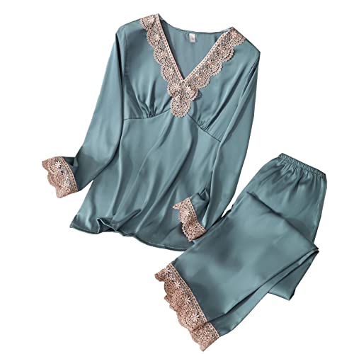 Pyjama deux pièces haut et bas en satin rose pour des nuits douces sans irritation