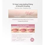 Heart Percent Dote On Mood Lineproof Lip Pencil, 12hr Long-Lasting Fixing & Smooth Drawing Creamy Lip Crayon Multi-Use Lipliner Retractable Overlip Line Color 0.8g (07. Dreamy Pink) - Image 3