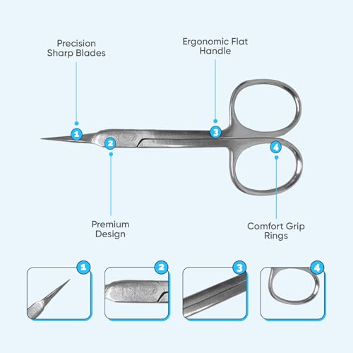 Ciseaux à ongles en acier inoxydable YNR pour manucure et pédicure