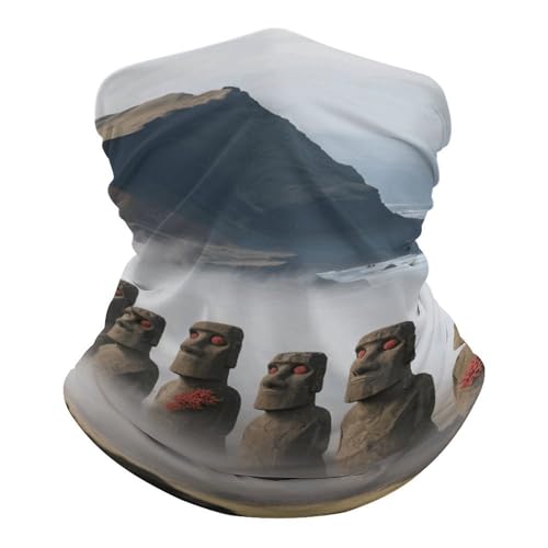 FekiLoot Easter Island Moai Neck Gaiter