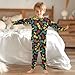 Baby Boy Girl Colorful Pineapples Black Footless Clothing Set Fall Outfit 18M