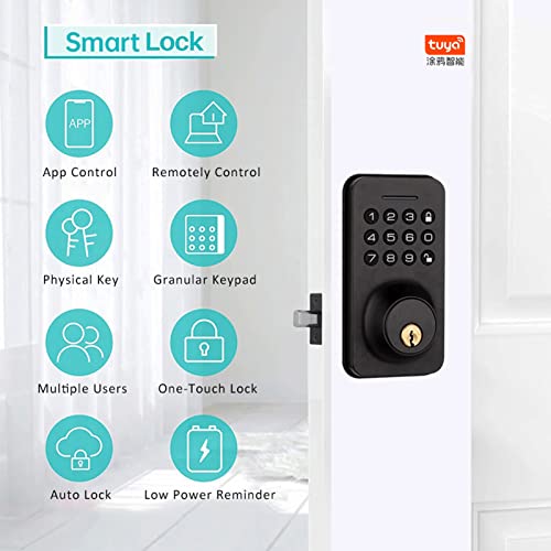 Serrure Connectée Tuya Bluetooth Irfora avec Code pour Maison