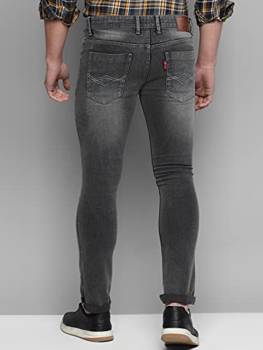 Image of Allen Cooper Slim Mid Rise Stretchable Denim Jeans for Men