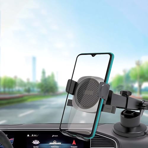 Image of Kratos Grip X4 Dashboard & Windshield Car Mobile Holder with Strong Suction Cup | 360 Rotational Head | Stable & Secure Phone Mount | Compatible with Most Smartphones - Black