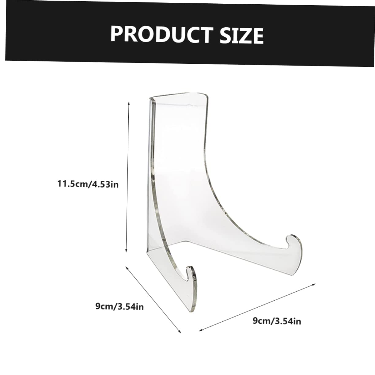 OUNONA Elegant Acrylic Display Stand 2pcs Plate Dish Rack Desktop Display Rack for Tea Cakes Collector Plates