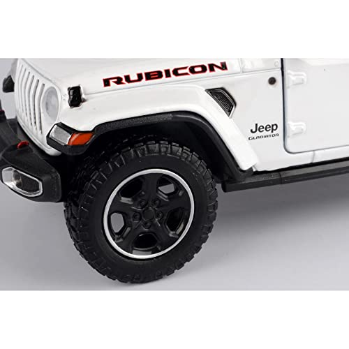 Modelo a escala 1:24 Jeep Gladiator Rubicon 2021 blanco miniatura 5