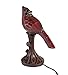 Plow & Hearth Small Vintage Tiffany Style Stained Glass Red Cardinal Accent Table Lamp 7 L x 4.5 W x 11 H