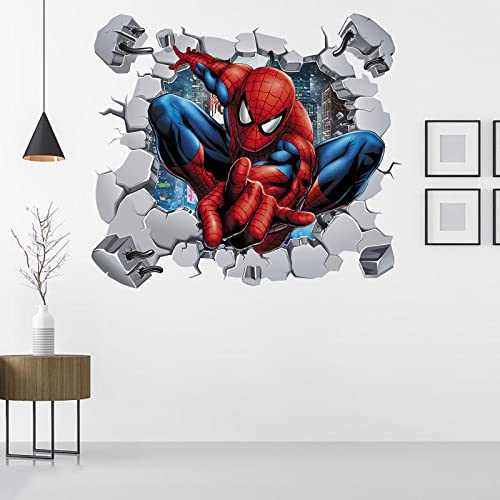 Karomenic Superhero Spider-Man Wall Decal Spider-Man - 23 Inches X 21 Inch Children Themed Room Wall Sticker For Kid Room #TOP2