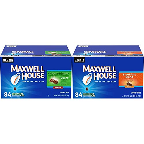 Maxwell House Decaf House Blend Medium Roast K-Cup Coffee Pods (84 Pods) & Breakfast Blend Light Roast K-Cup Coffee Pods (84 Pods) #TOP18