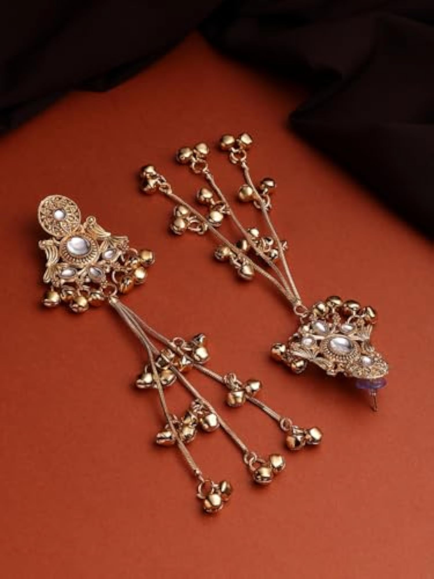 Traditional Gold Plated Stylish Kashmiri Jhumka Earrings