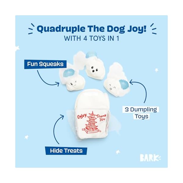 Barkbox 2 in 1 Interaktives Plüsch-Hundespielzeug - Rip and Reveal Spielzeug für Hunde und Welpen - Stimulierendes Quietschendes Haustierspielzeug – Bild 3